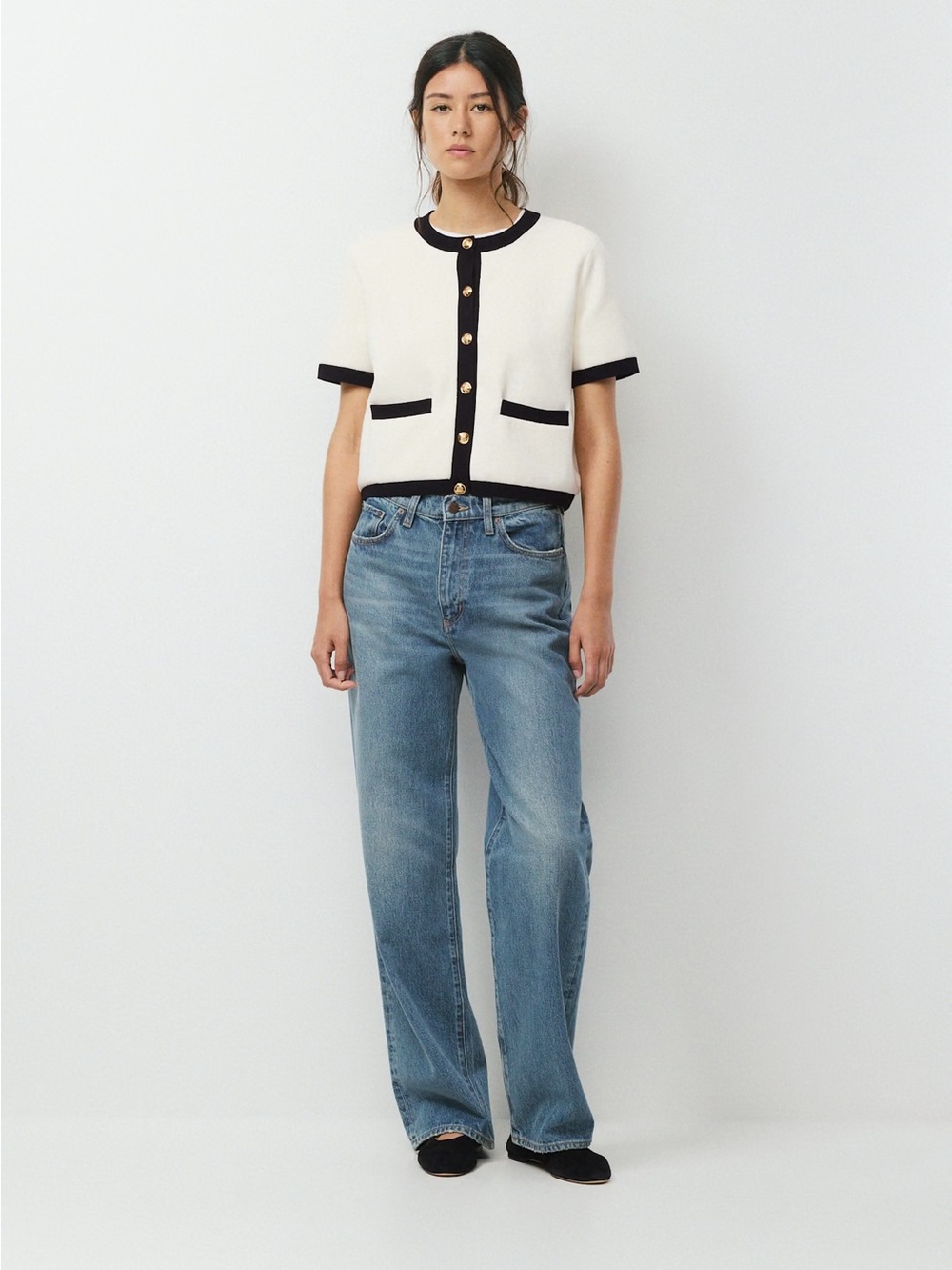 Aritzia Babaton Approach Shortsleeve Cardigan - Wonder Yarn